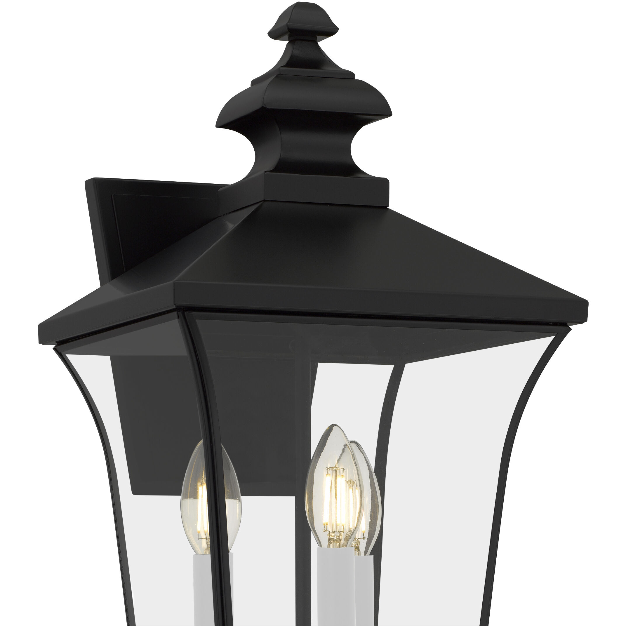 Farley 3 Light 25.25 inch Matte Black Outdoor Wall Lantern