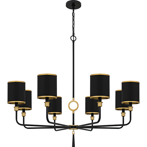 Lockery 8 Light 40 inch Matte Black Chandelier Ceiling Light