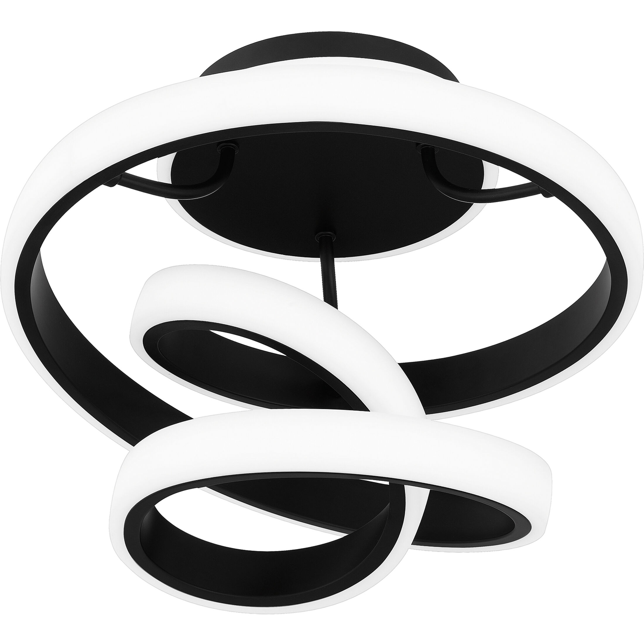 Aviva LED 13 inch Matte Black Semi-Flush Mount Ceiling Light