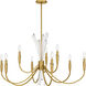Cecily 9 Light 40 inch Brushed Gold Chandelier Ceiling Light