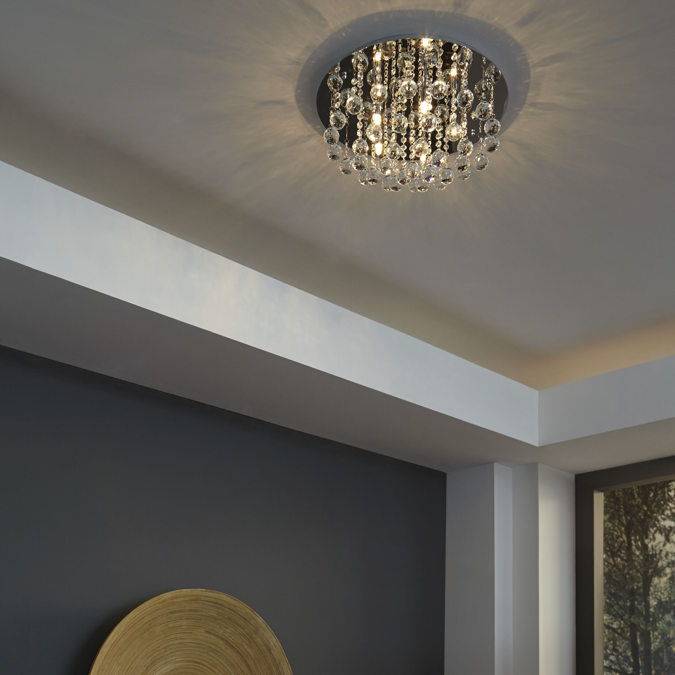 Bordeaux 5 Light 20 inch Polished Chrome Flush Mount Ceiling Light