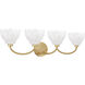 Whitecap Vanity Light Wall Light in Brushed Gold