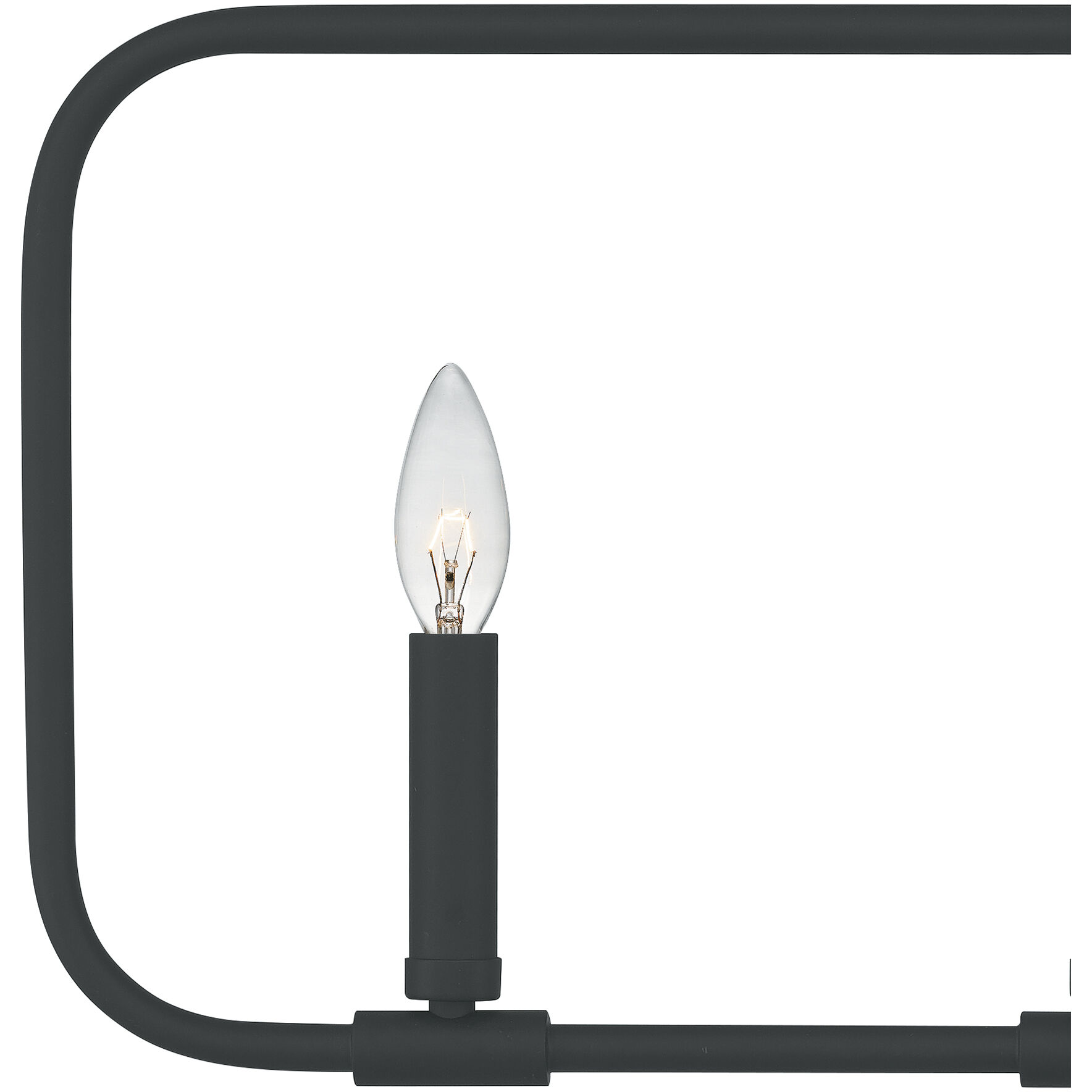 Abner 4 Light 32 inch Matte Black Linear Chandelier Ceiling Light