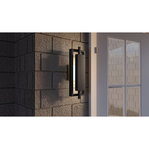 Pointsett LED 16 inch Matte Black Outdoor Wall Lantern