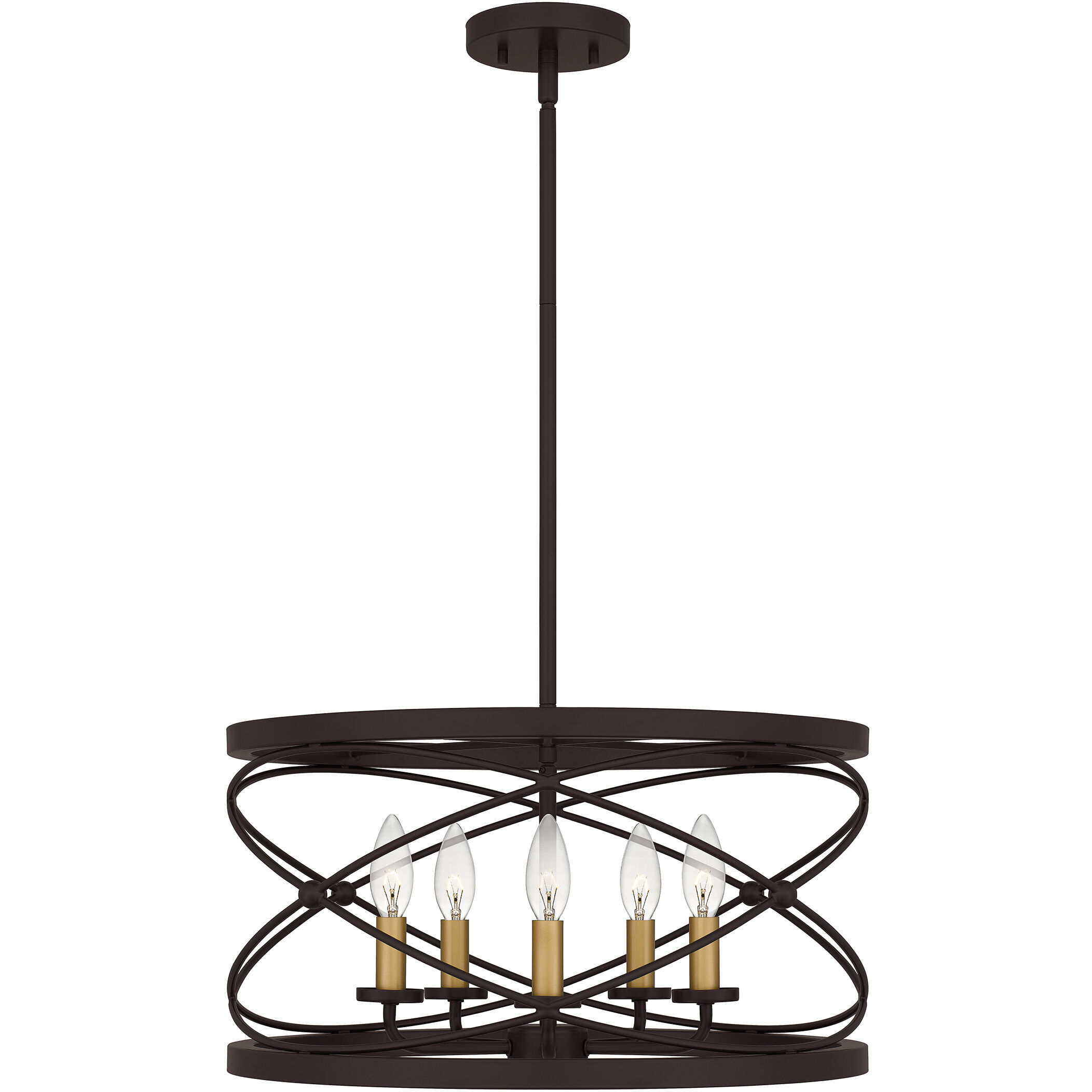 Potts 5 Light 19 inch Palladian Bronze Pendant Ceiling Light