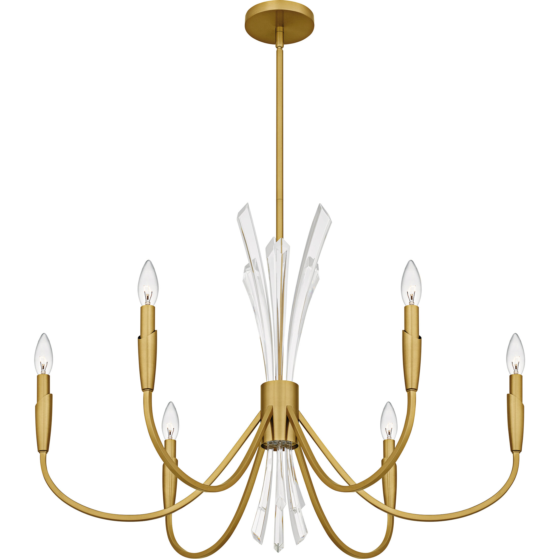 Cecily 6 Light 32 inch Brushed Gold Chandelier Ceiling Light