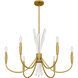 Cecily 6 Light 32 inch Brushed Gold Chandelier Ceiling Light