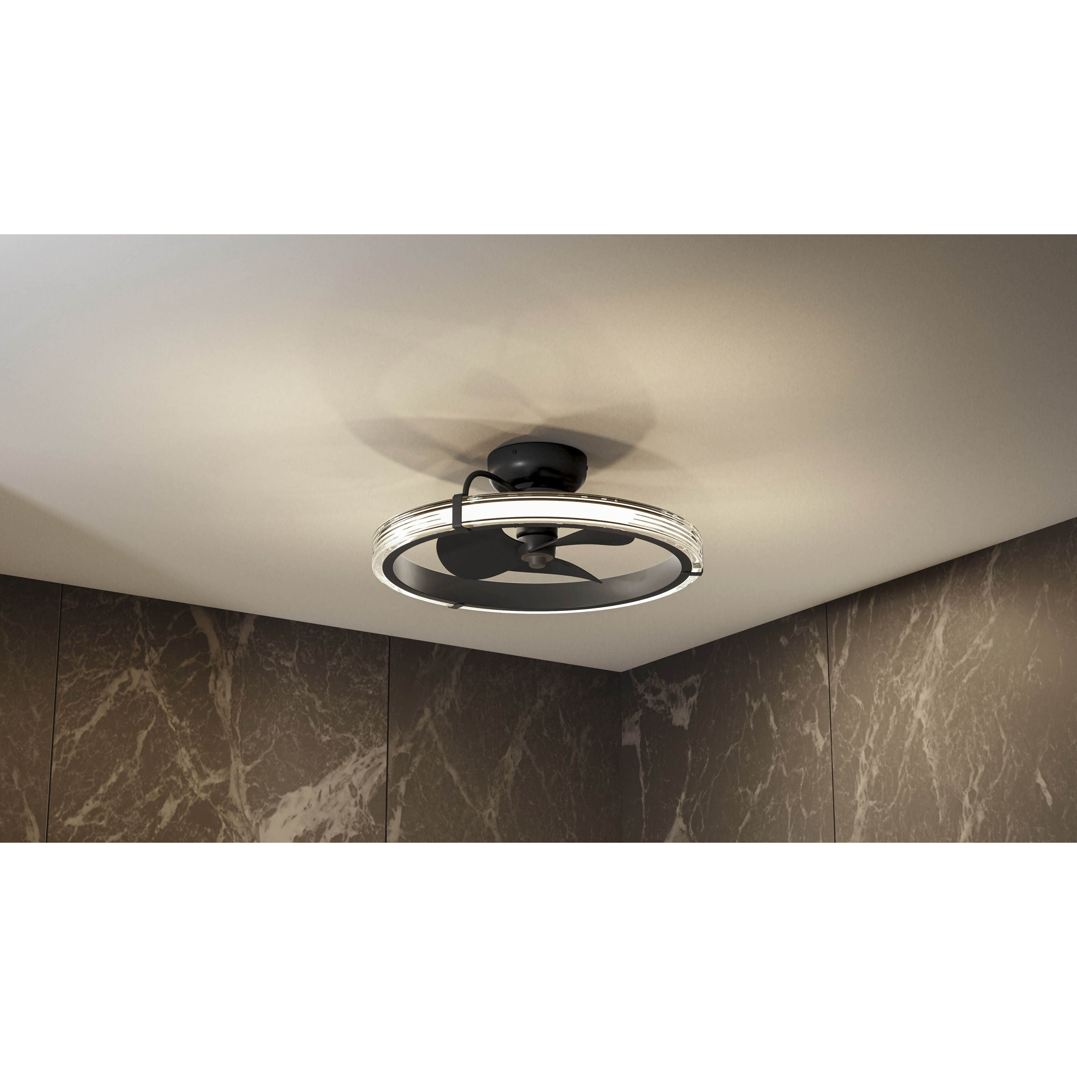 Elrod 23.75 inch Matte Black with Black Matte Blades Fandelier