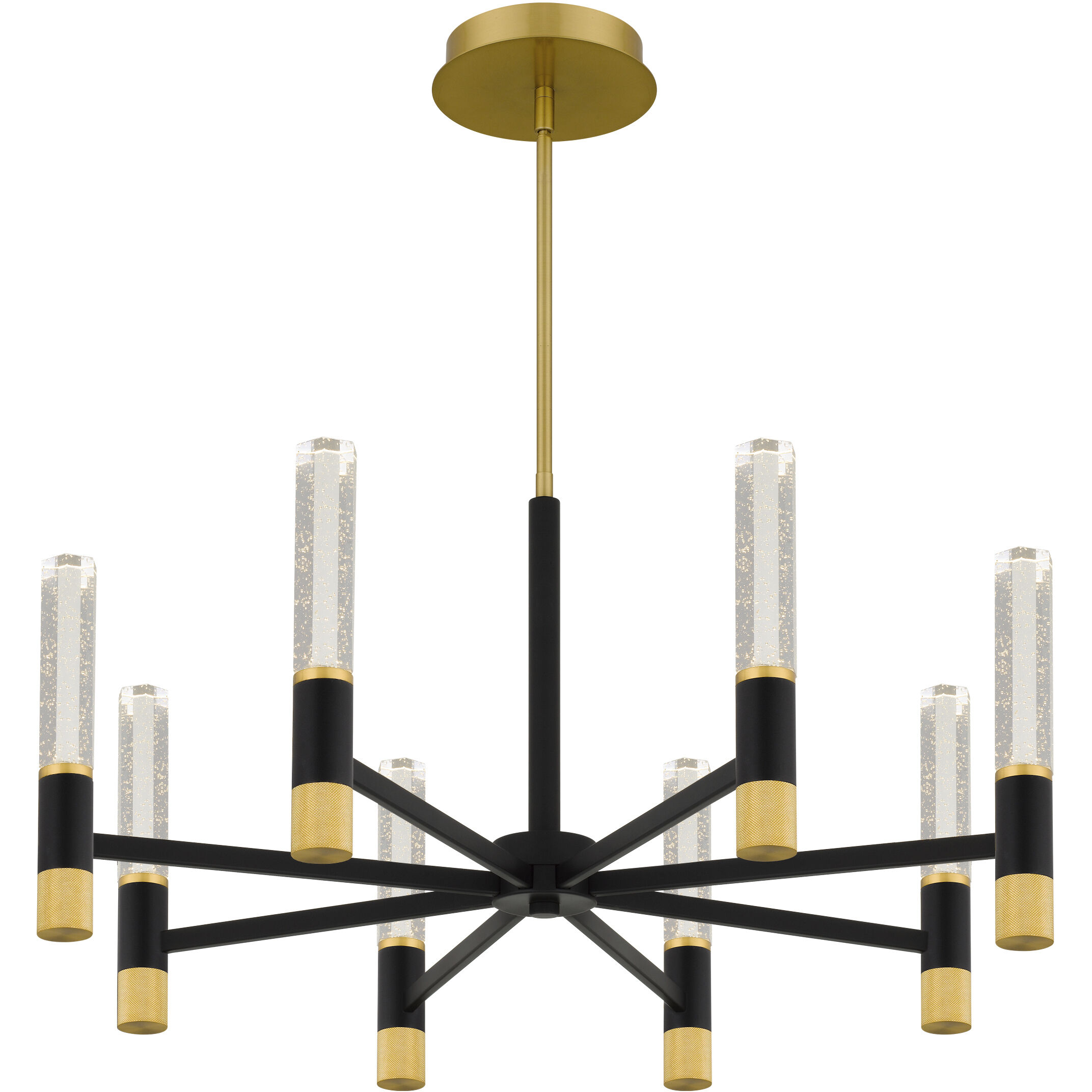 Davies 8 Light 32 inch Brushed Gold Chandelier Ceiling Light