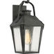 Carriage 1 Light 15 inch Mottled Black Outdoor Wall Lantern