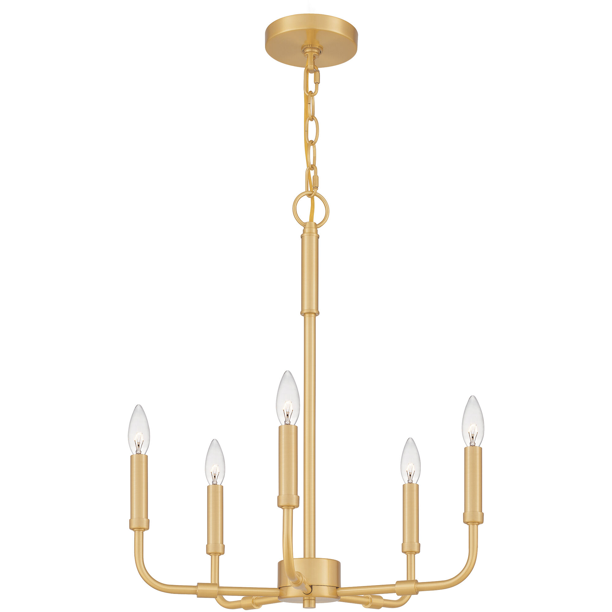 Abner 5 Light 18 inch Aged Brass Chandelier Ceiling Light