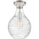 Genie 1 Light 9 inch Brushed Nickel Semi-Flush Mount Ceiling Light