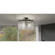 Caspian 4 Light 16.5 inch Matte Black Semi-Flush Mount Ceiling Light