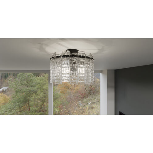 Caspian 4 Light 16.5 inch Matte Black Semi-Flush Mount Ceiling Light