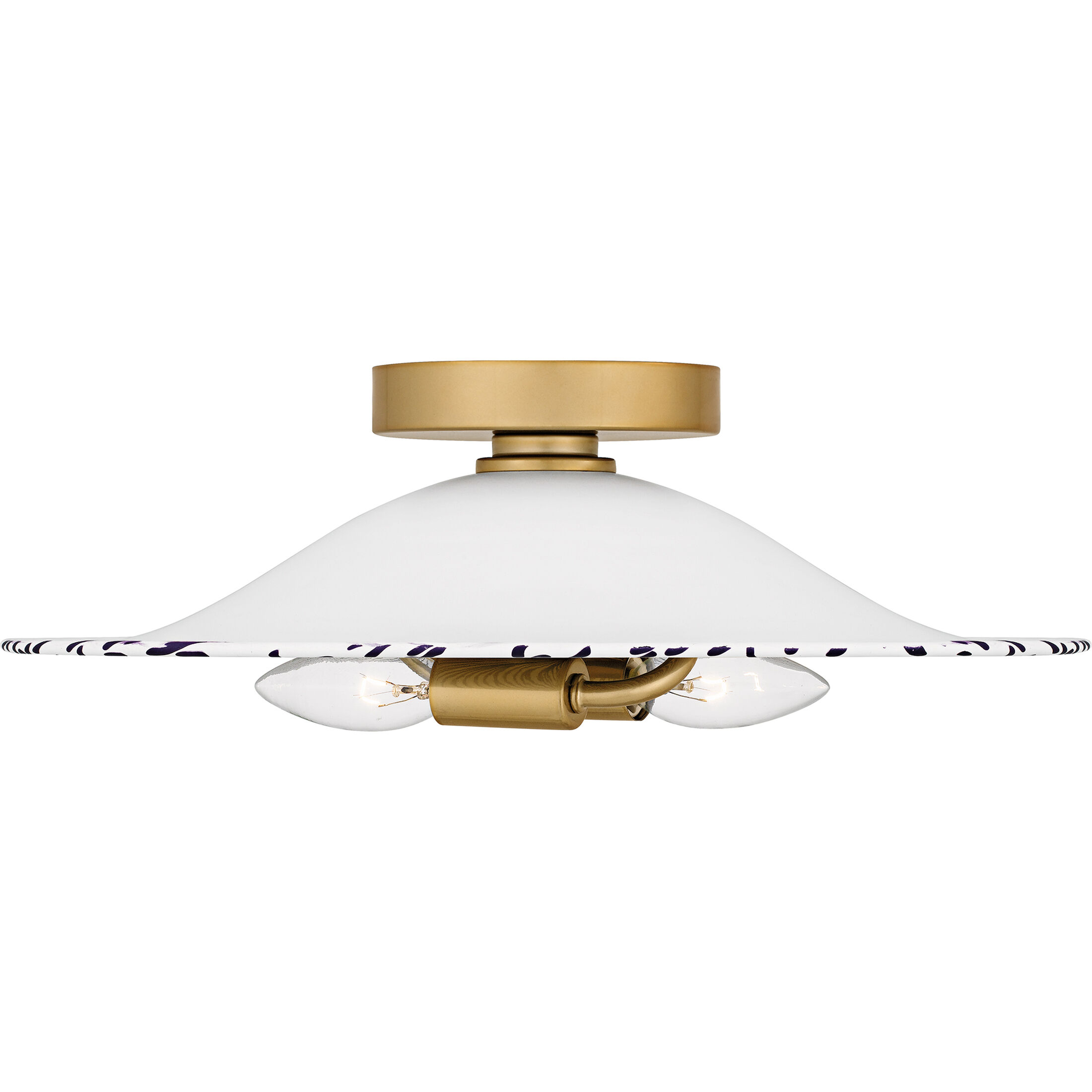 Indigo 2 Light 15.75 inch Light Gold Flush Mount Ceiling Light, Medium