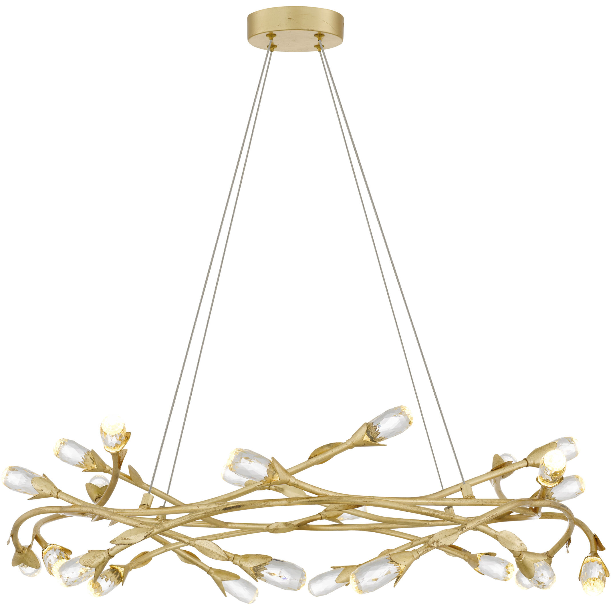 Cora Pendant Ceiling Light in Gold Leaf