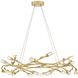 Cora Pendant Ceiling Light in Gold Leaf