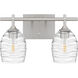 Lucy 2 Light 15 inch Brushed Nickel Bath Light Wall Light, Medium