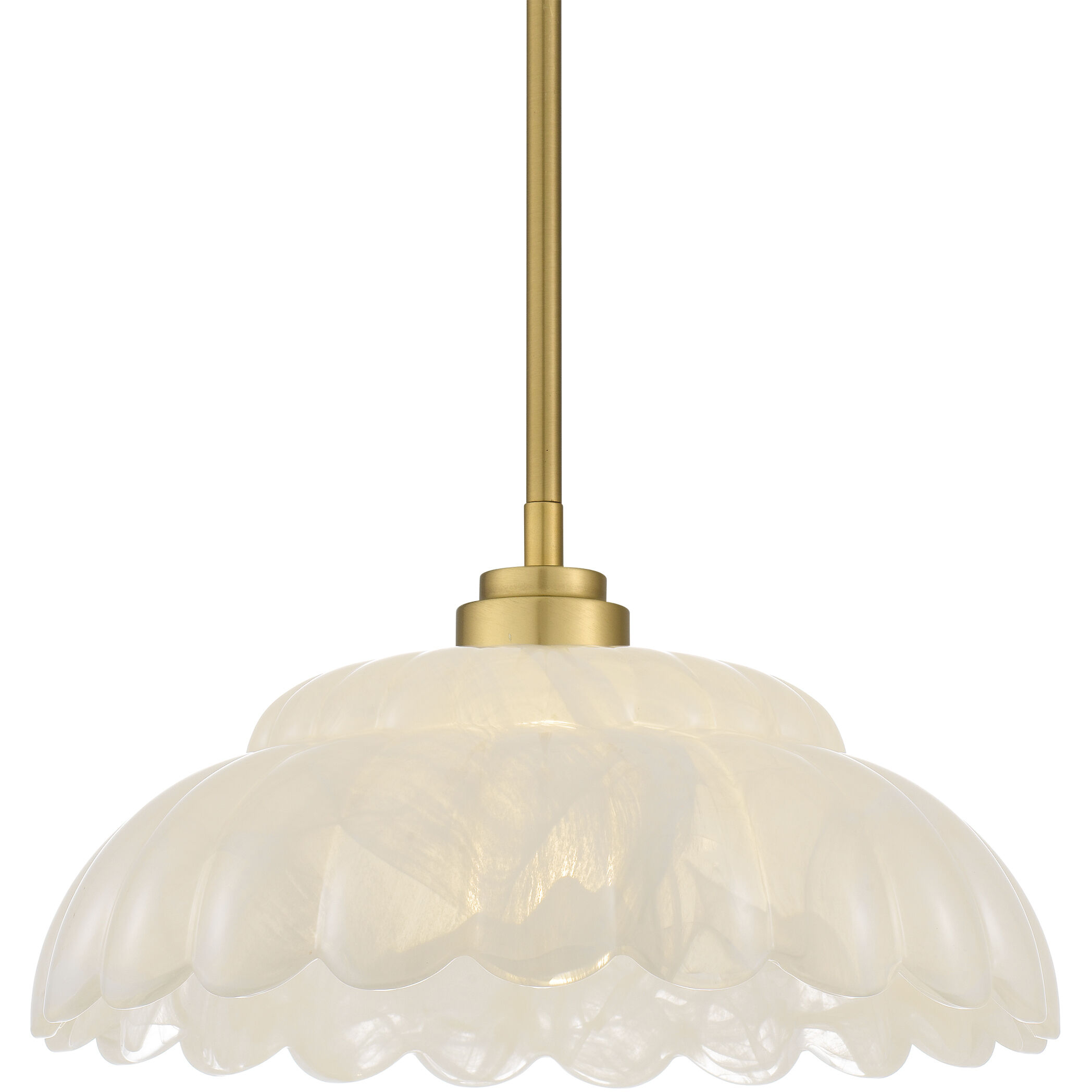 Whitecap 1 Light 14 inch Brushed Gold Pendant Ceiling Light