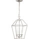 Aviary 3 Light 10 inch Brushed Nickel Foyer Chandelier Ceiling Light