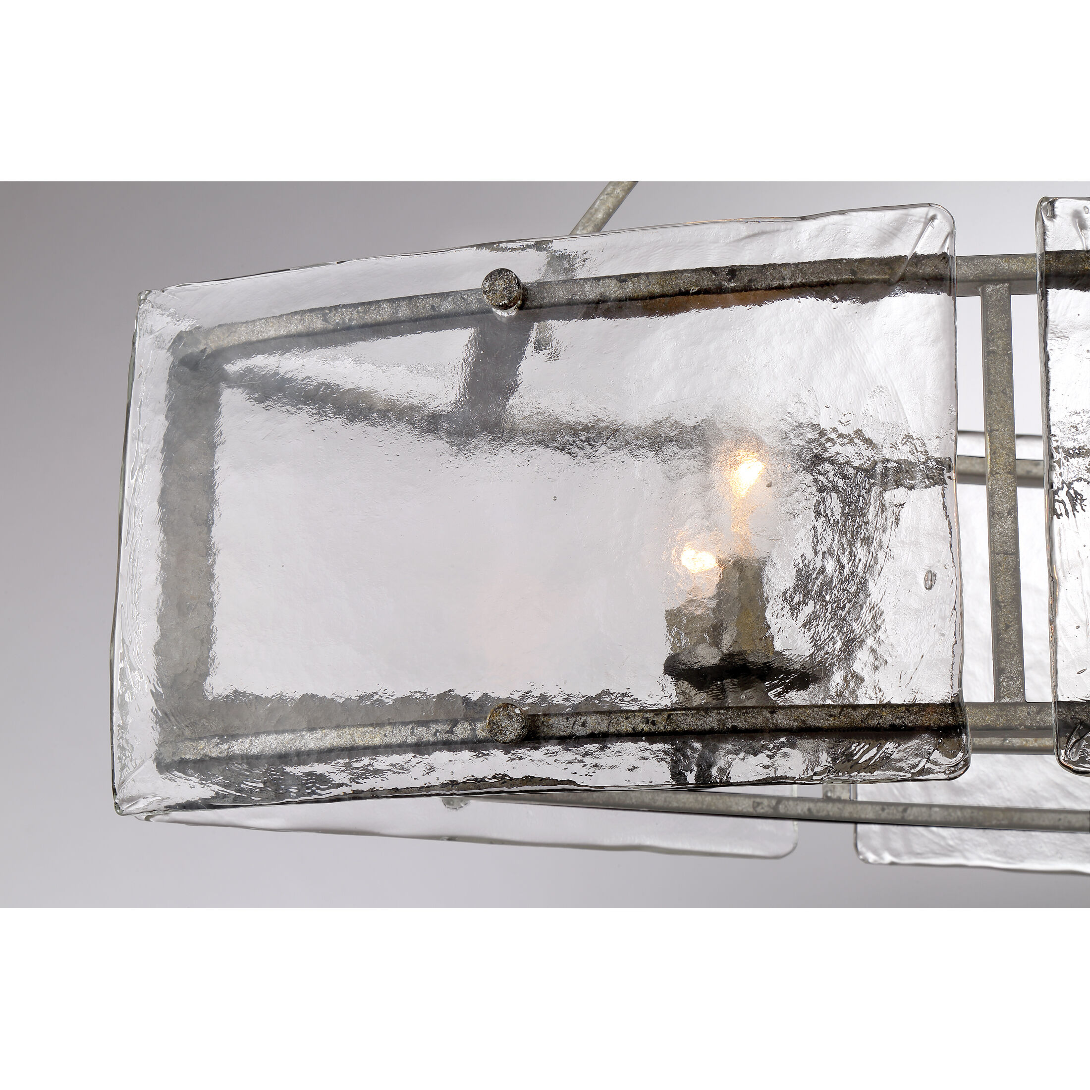 Fortress 6 Light 39 inch Mottled Silver Island Chandelier Ceiling Light