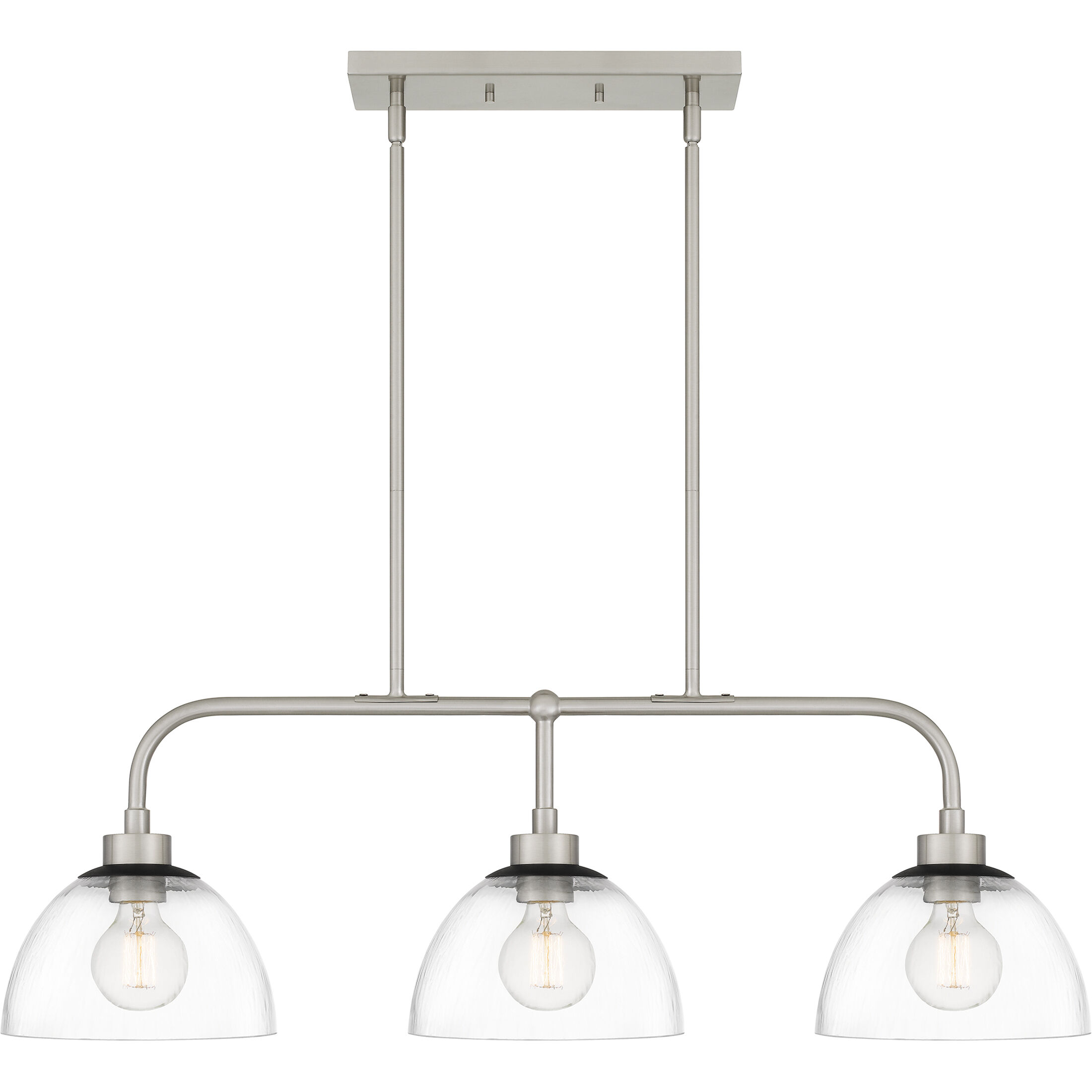 Halsey 3 Light 36 inch Brushed Nickel Island Light Ceiling Light