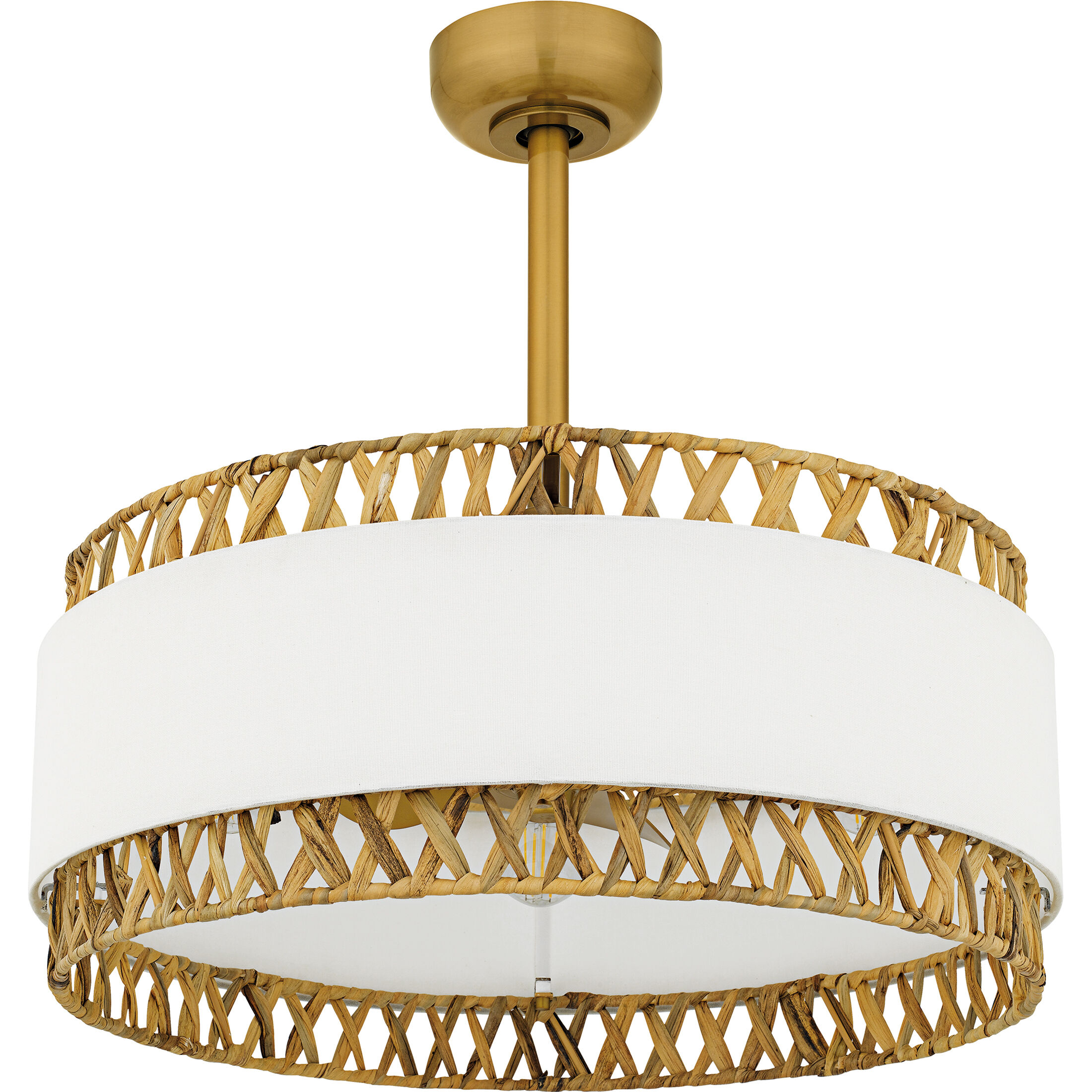 Kate 24 inch Brushed Gold Fandelier