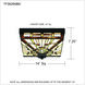 Tiffany 3 Light 14 inch Matte Black Flush Mount Ceiling Light