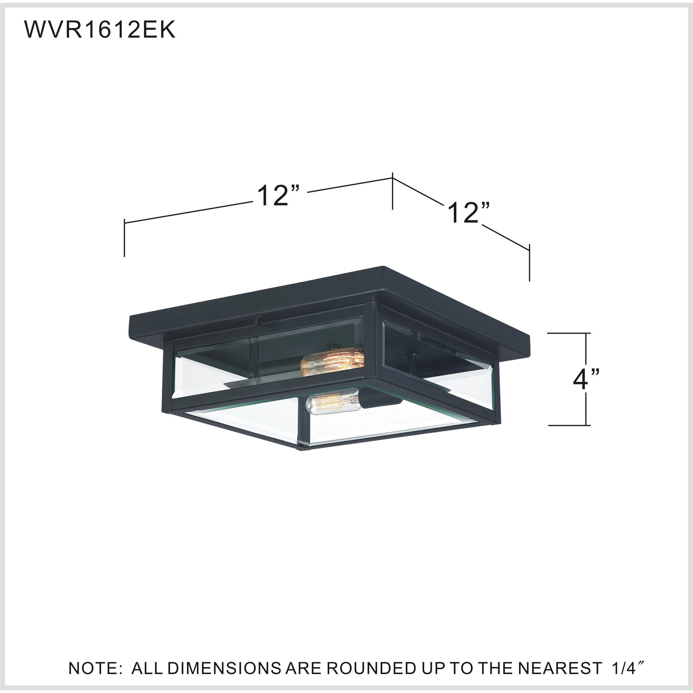 Quoizel WVR1612EK Westover 2 Light 12 inch Earth Black Outdoor