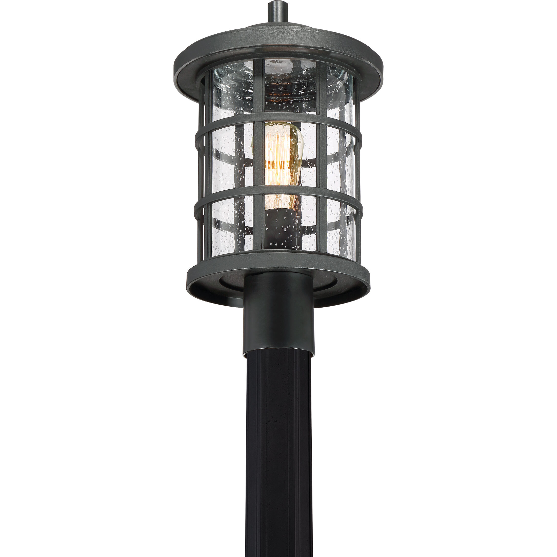 Crusade 1 Light 17 inch Earth Black Outdoor Post Lantern