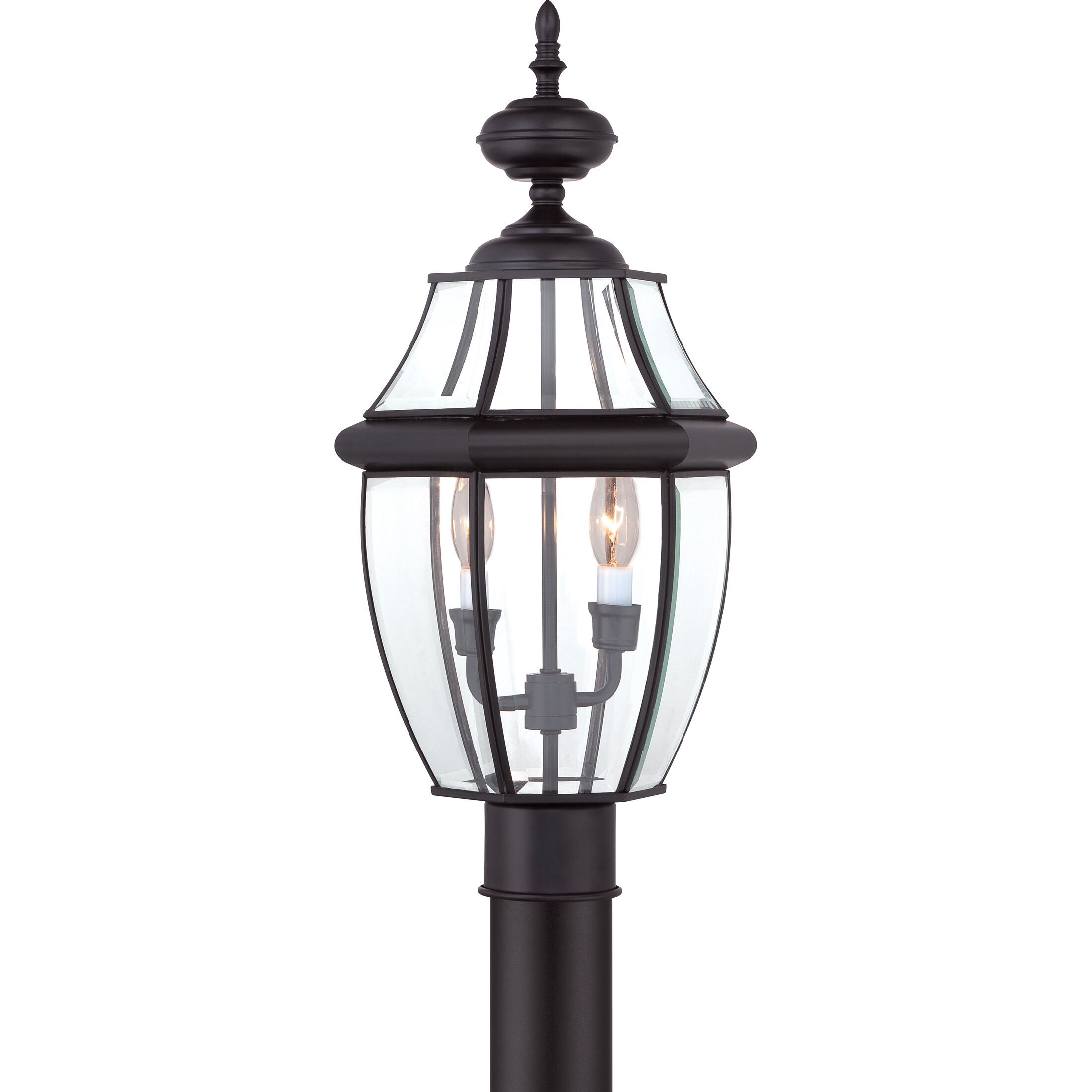 Newbury 2 Light 21 inch Mystic Black Outdoor Post Lantern