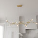 Cora LED 50 inch Gold Leaf Island Light Ceiling Light