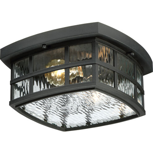 Stonington 2 Light 12 inch Mystic Black Outdoor Flush Mount