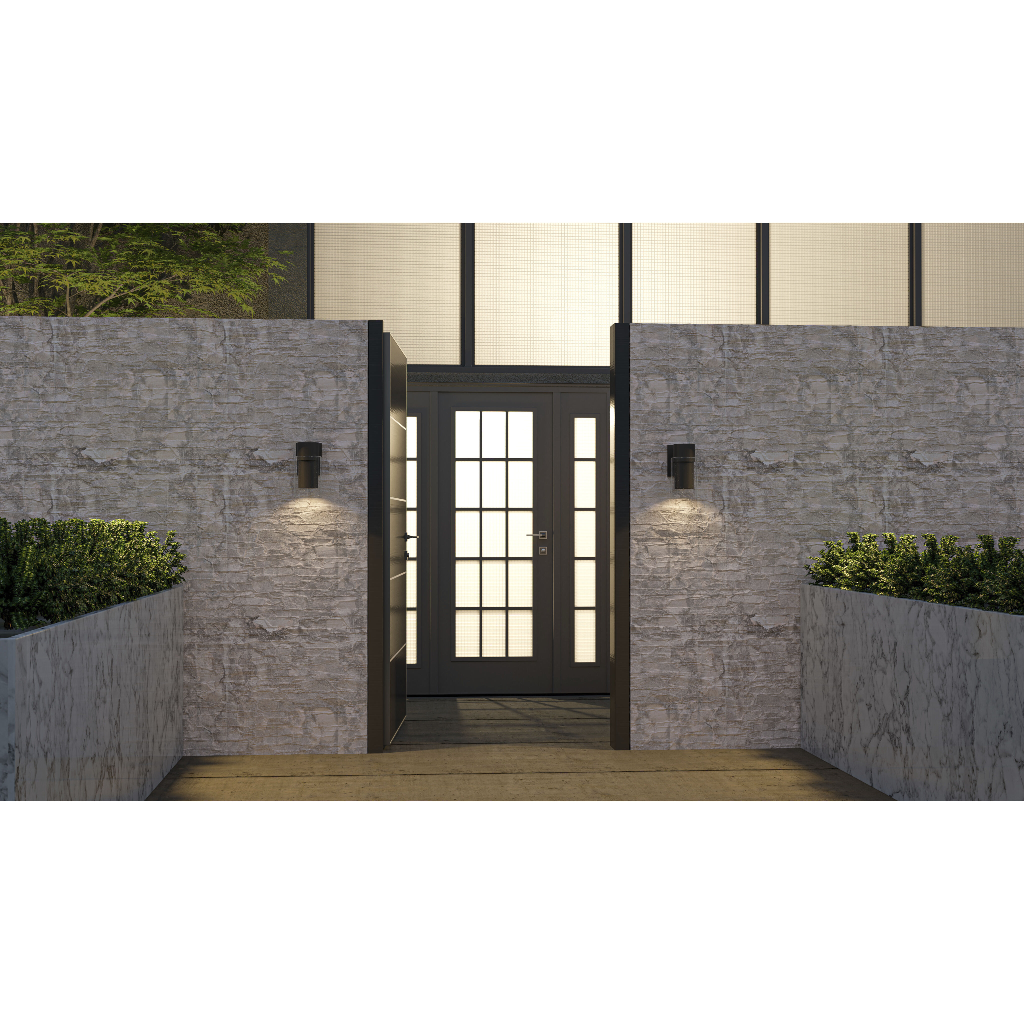 Sawyer LED 10 inch Matte Black Outdoor Wall Lantern, Small