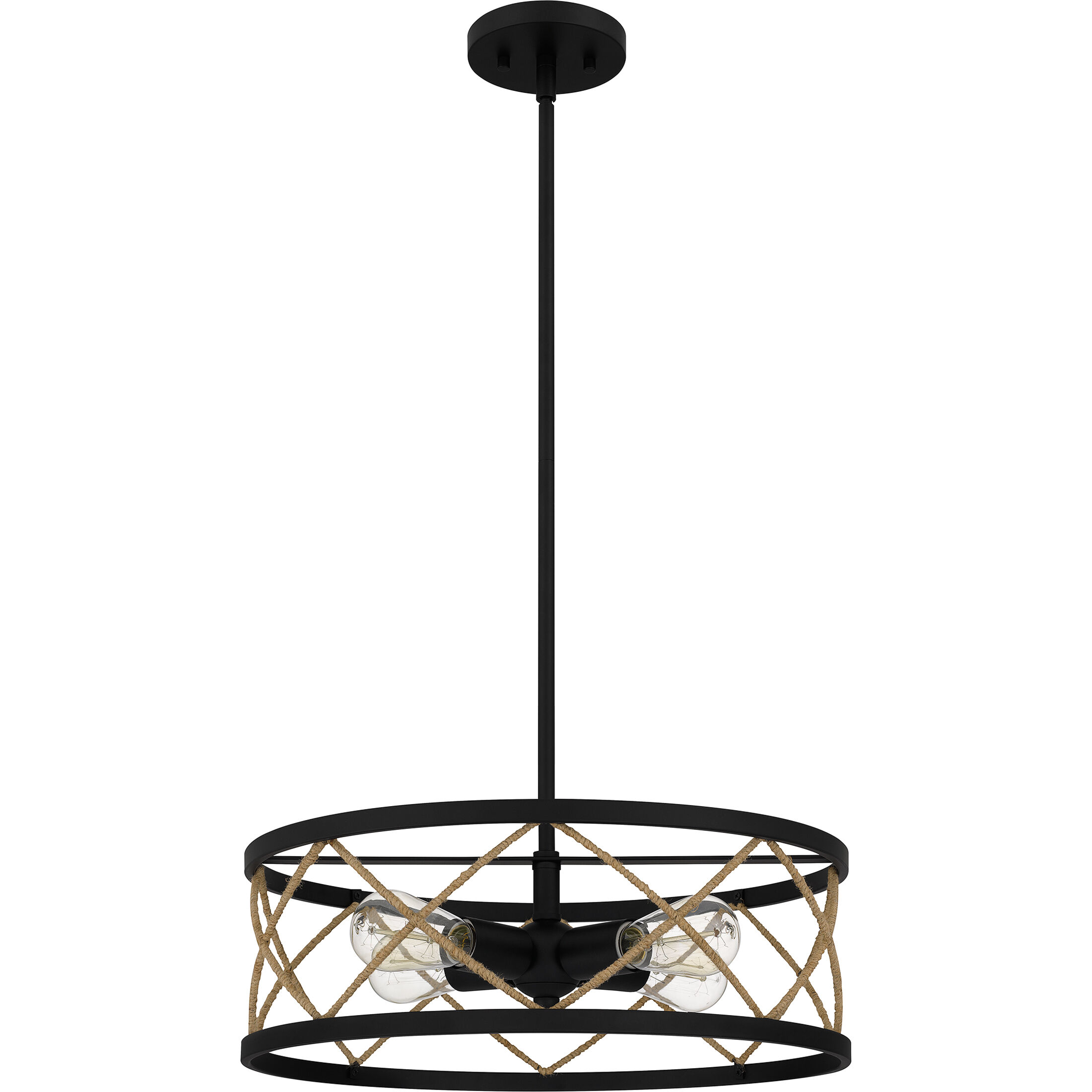 Cedar Park 4 Light 18 inch Matte Black Pendant Ceiling Light