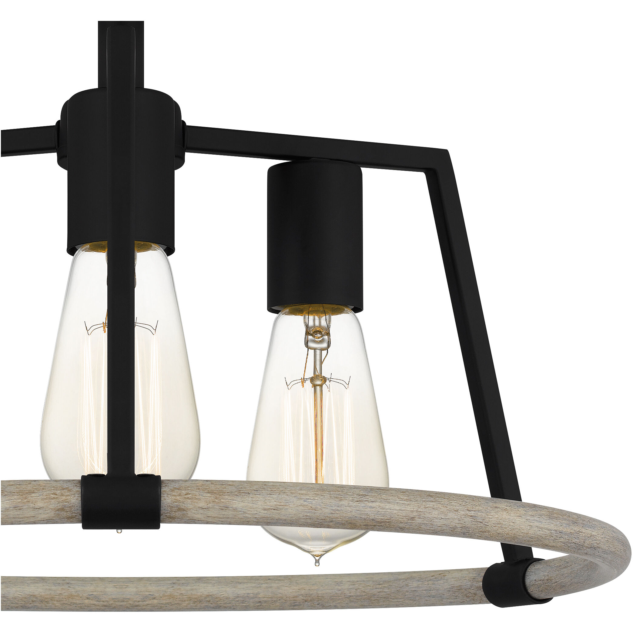 Tippet 3 Light 16 inch Matte Black Semi-Flush Mount Ceiling Light