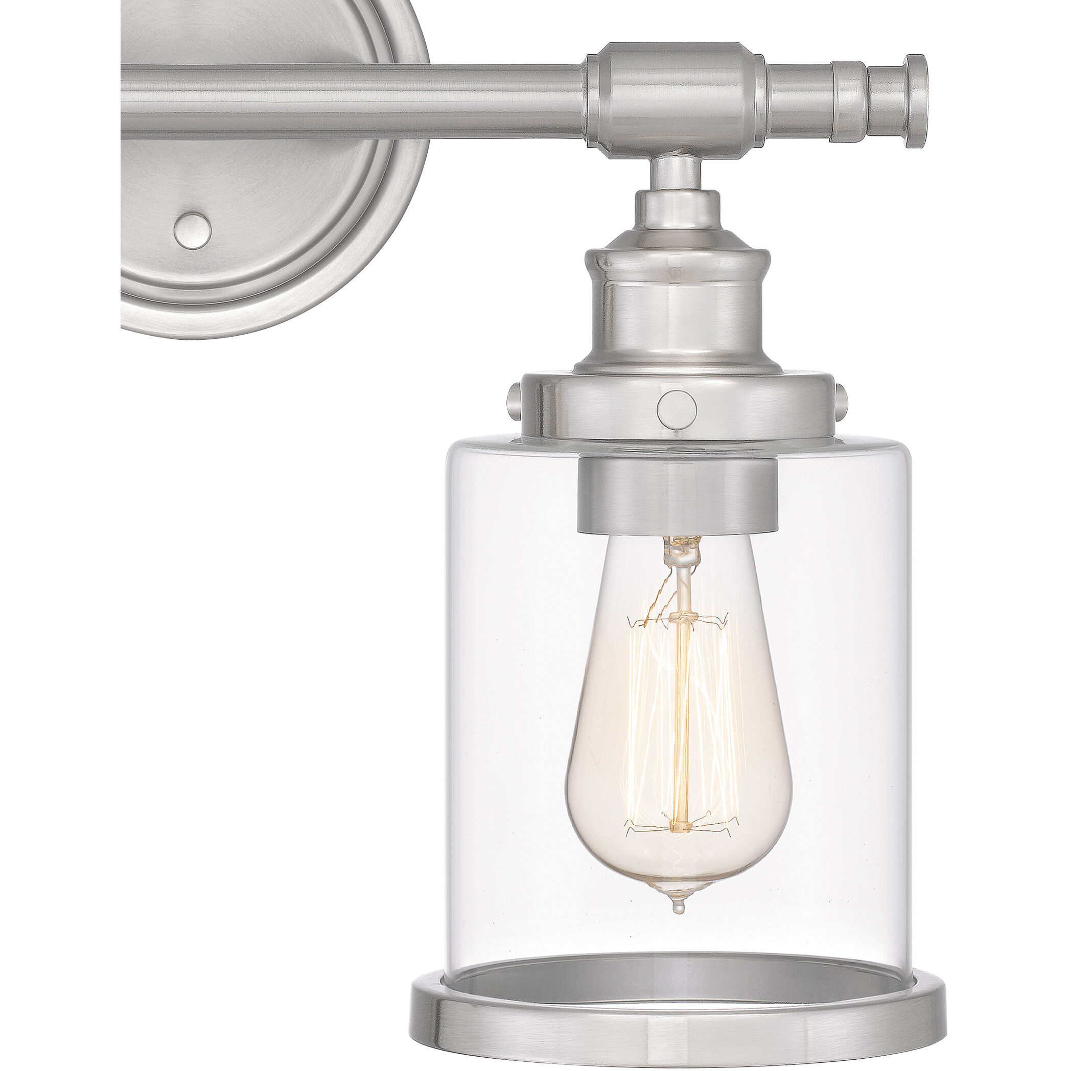 Dixie 2 Light 15 inch Brushed Nickel Bath Light Wall Light