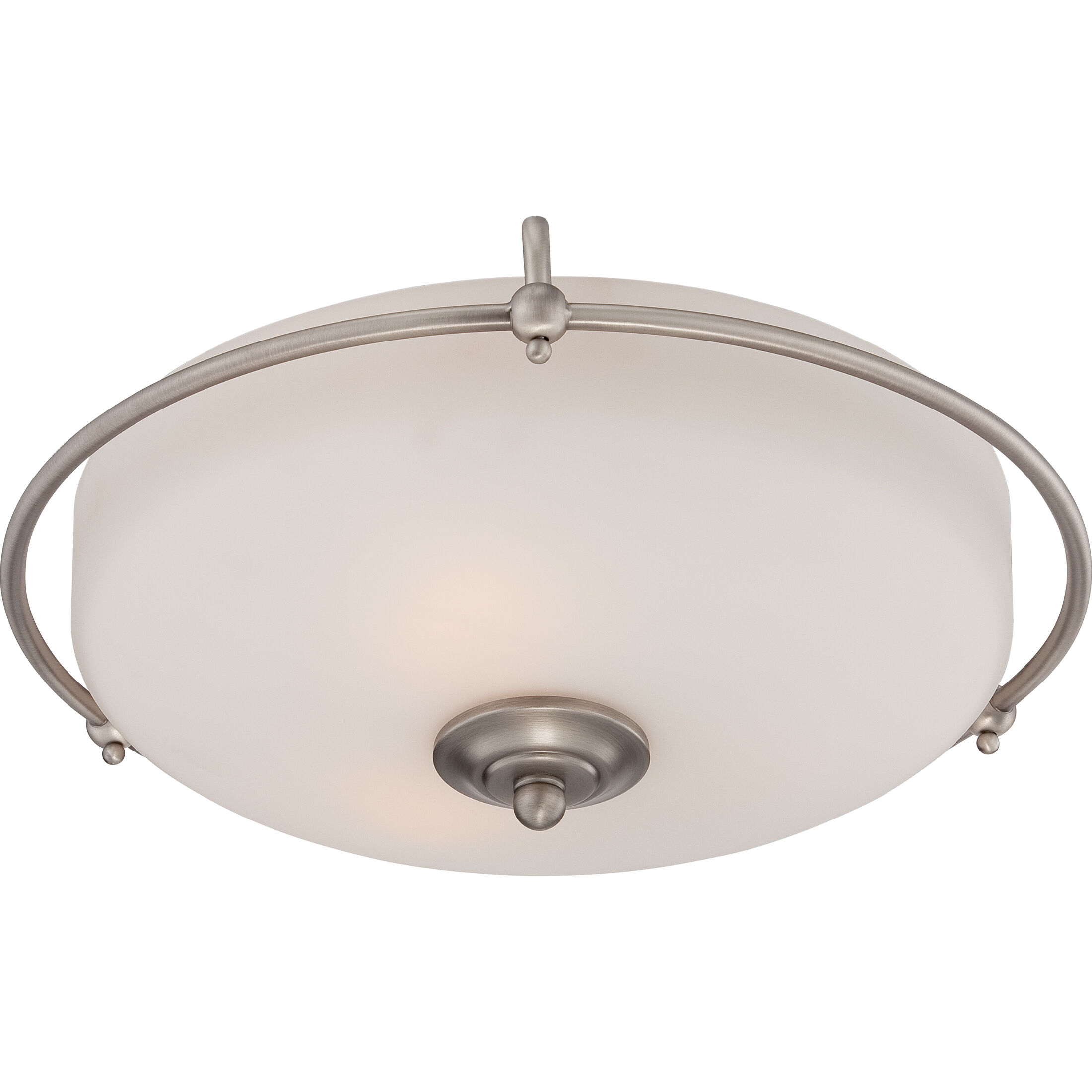 Griffin 3 Light 17 inch Antique Nickel Flush Mount Ceiling Light