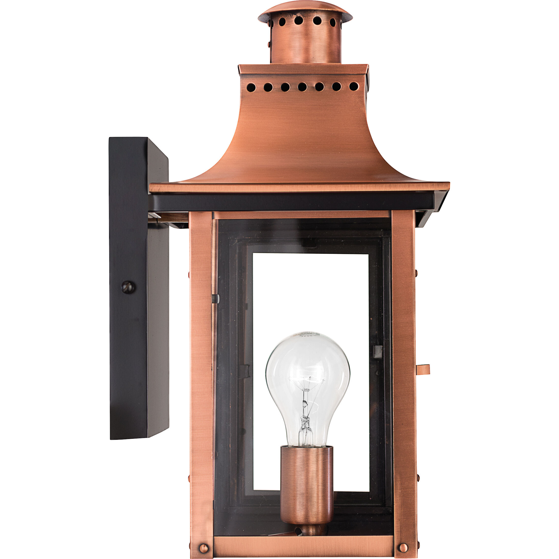 Quoizel Lighting Chalmers 1 Light Outdoor Wall Lantern in Aged