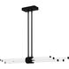 Talbott LED 46 inch Matte Black Linear Chandelier Ceiling Light, Large