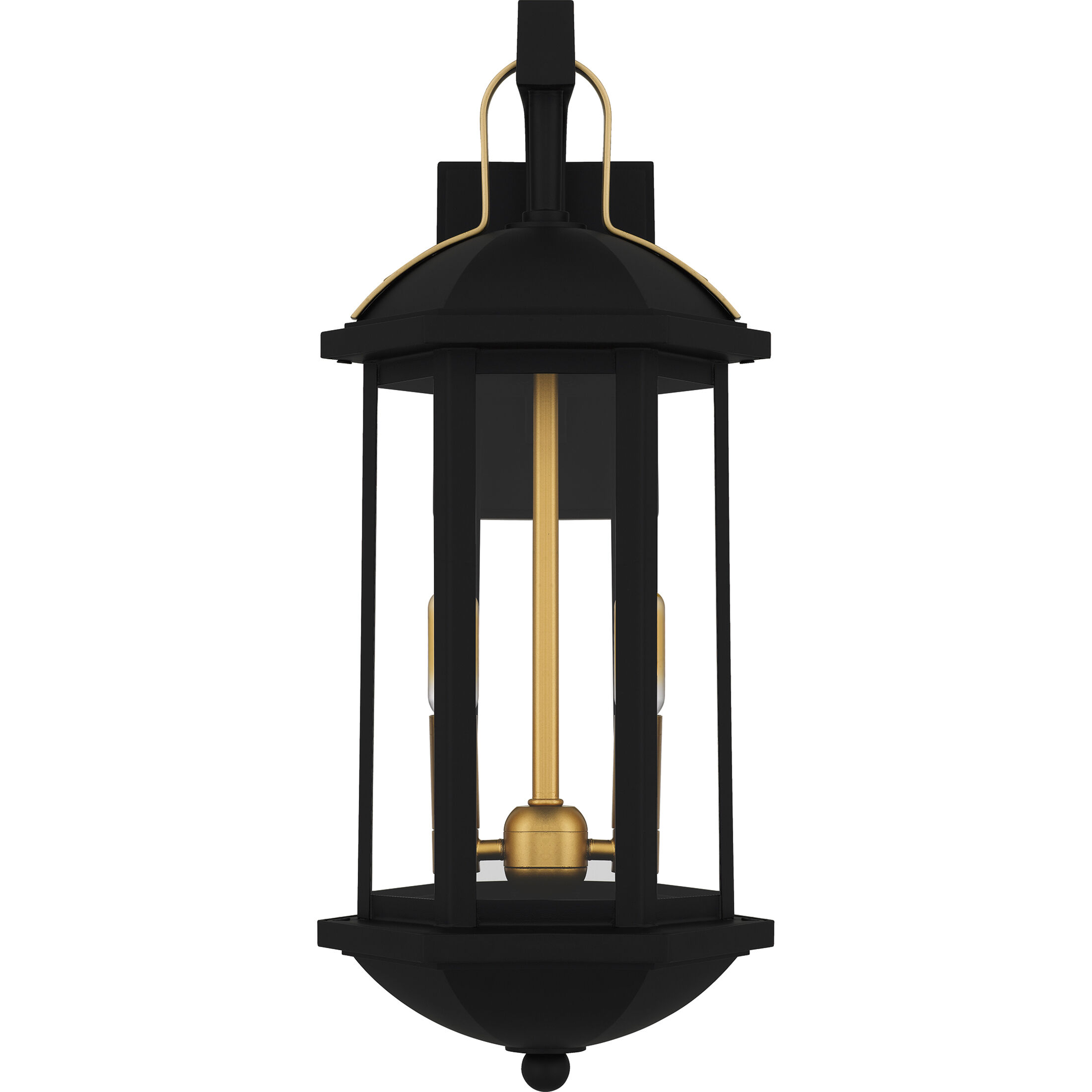 Crestfield 2 Light 19.75 inch Matte Black Outdoor Wall Lantern, Medium
