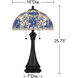 Wisteria Bloom 25.5 inch 75 watt Matte Black Table Lamp Portable Light