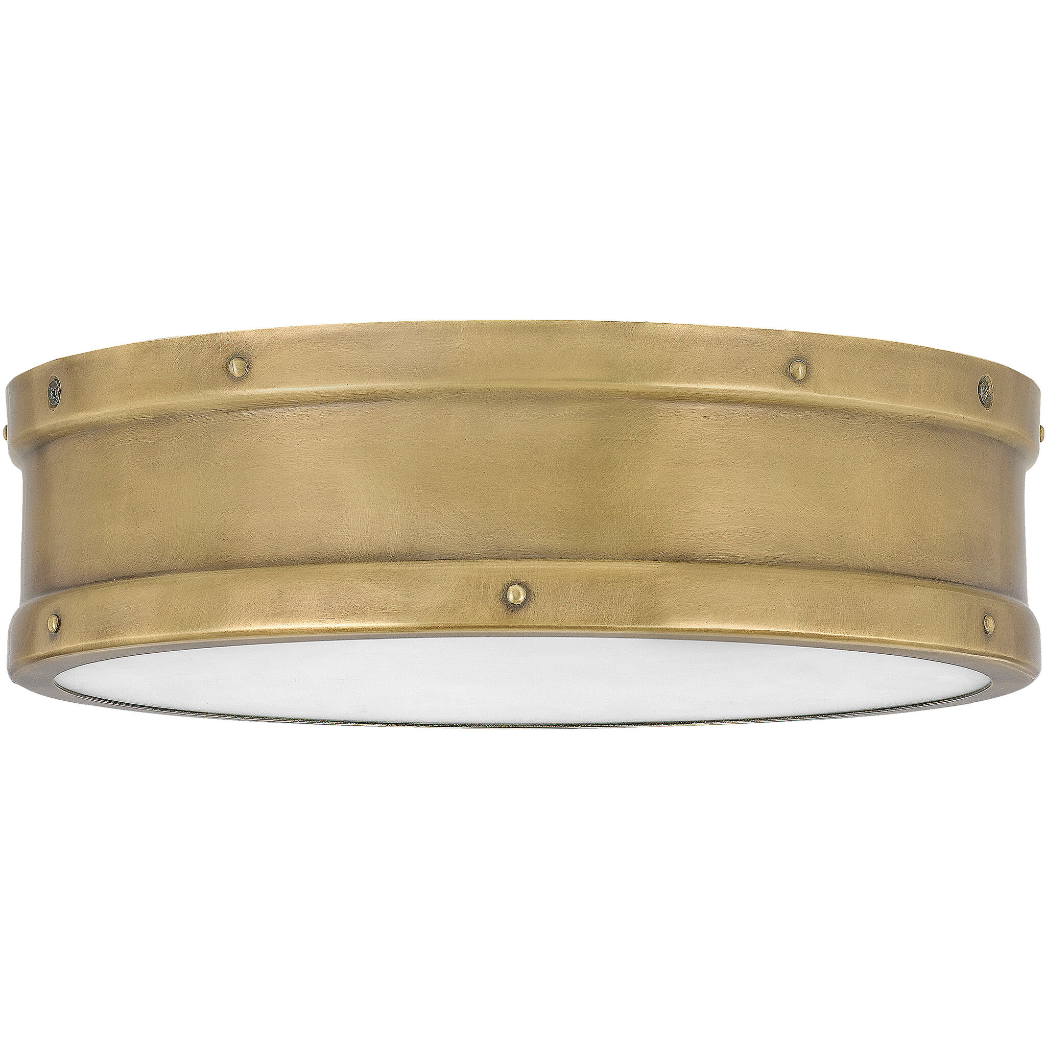 Ahoy LED 13 inch Weathered Brass Flush Mount Ceiling Light