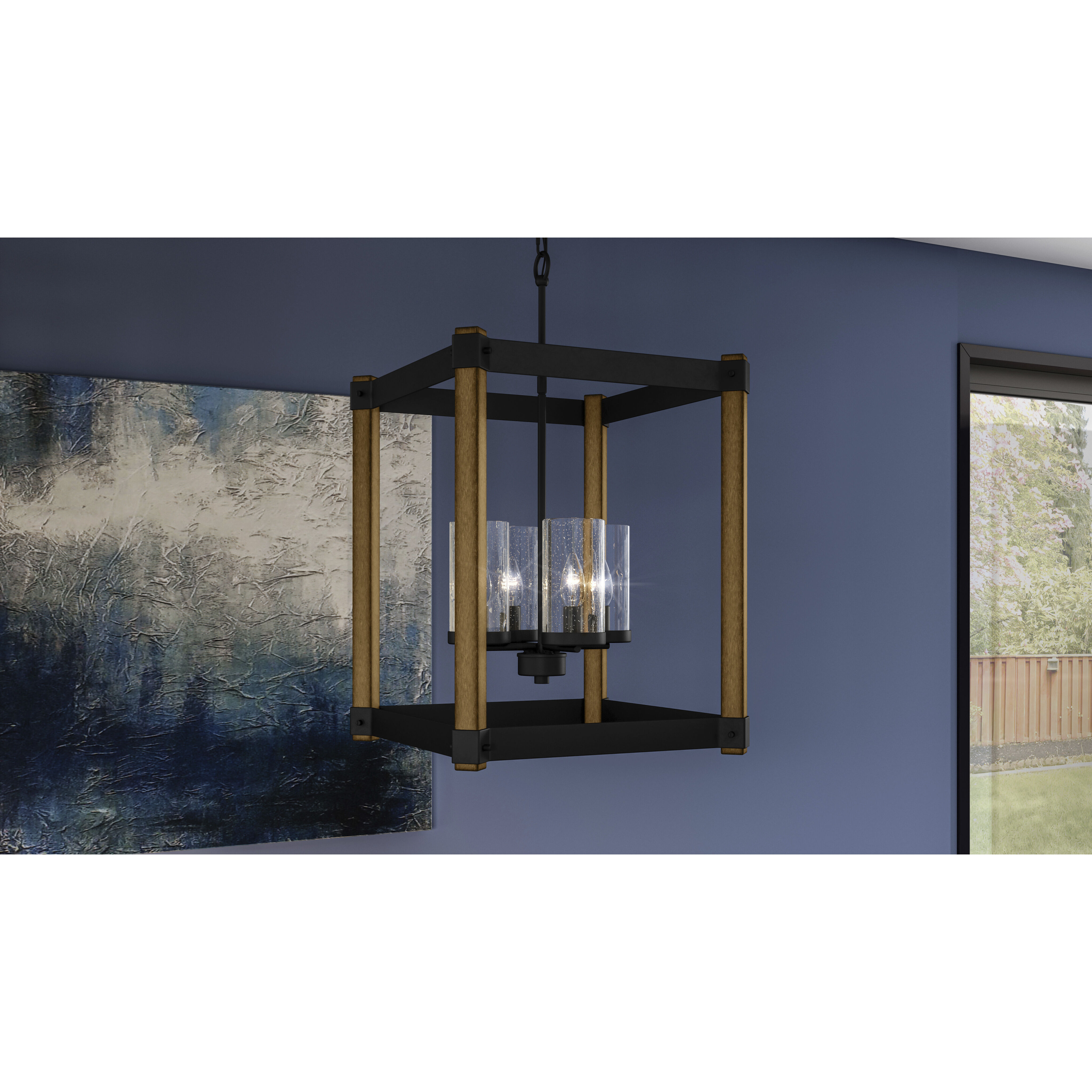 Rylan 4 Light 17 inch Matte Black Pendant Ceiling Light