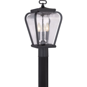 Province 3 Light 18 inch Mystic Black Outdoor Post Lantern