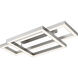 Lawless LED 36 inch Painted Brushed Nickel Semi-Flush Mount Ceiling Light, Extra Large