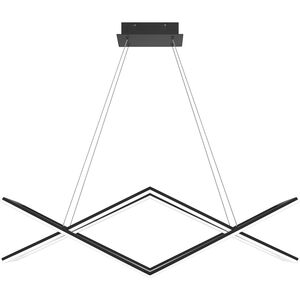 Newman LED 36 inch Matte Black Linear Chandelier Ceiling Light