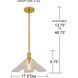 Milton 1 Light 17.5 inch Light Gold Pendant Ceiling Light