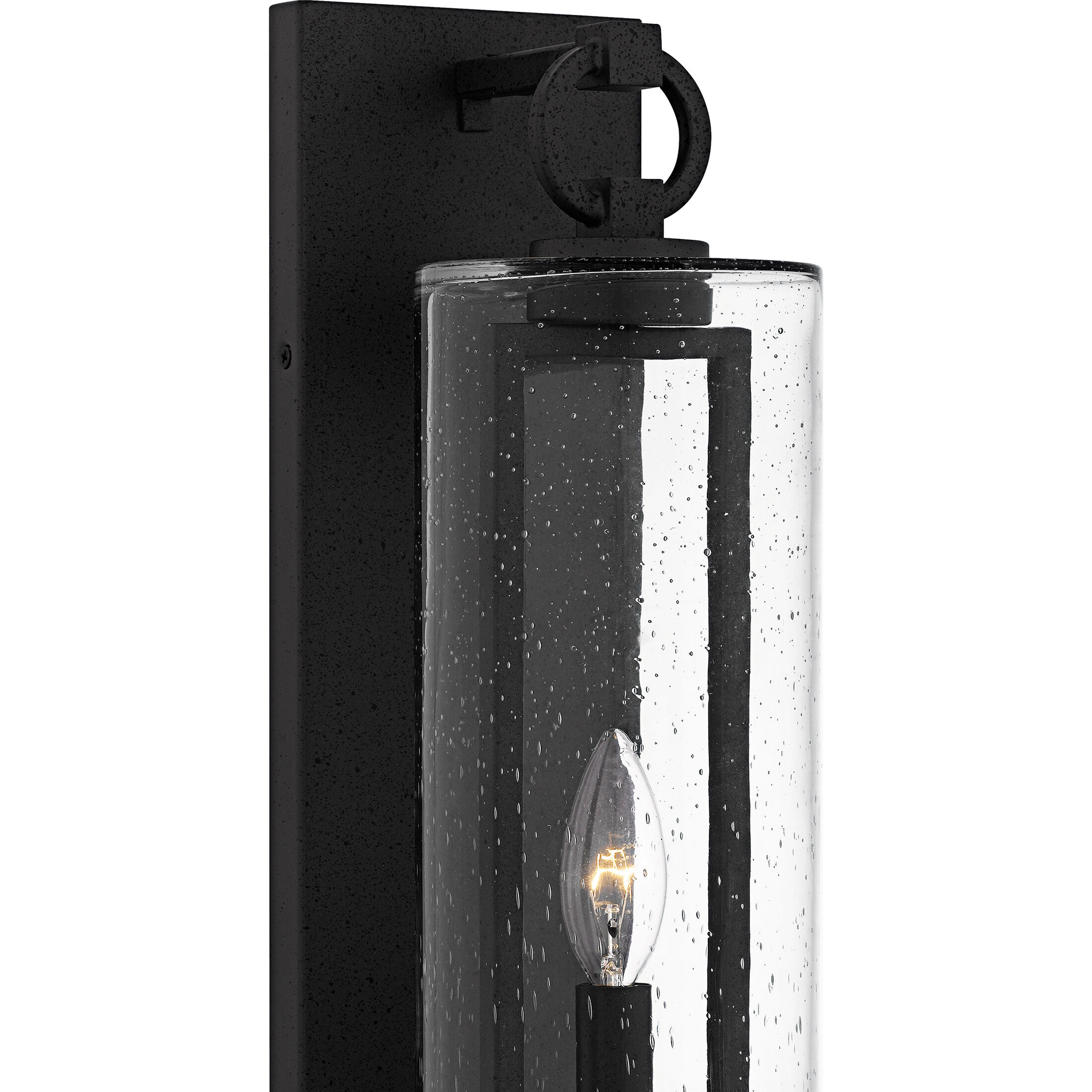 Redan 1 Light 18.25 inch Stone Black Outdoor Wall Lantern, Medium