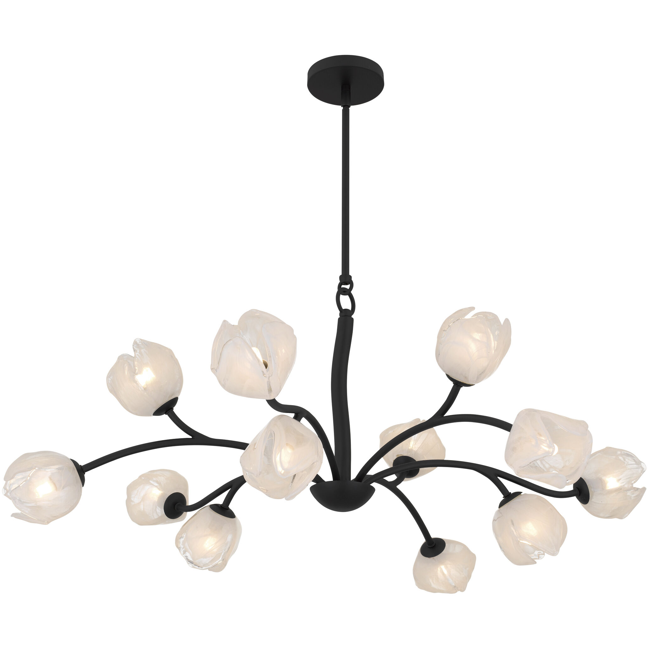 Walker 12 Light 40 inch Matte Black Chandelier Ceiling Light
